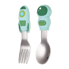 Space Themed Astronaut Rocket Fork and Spoon Set