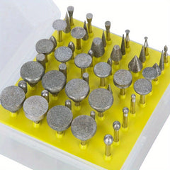 50pcs Diamond Coated Grinding Head Burrs Set for Rotary Tool