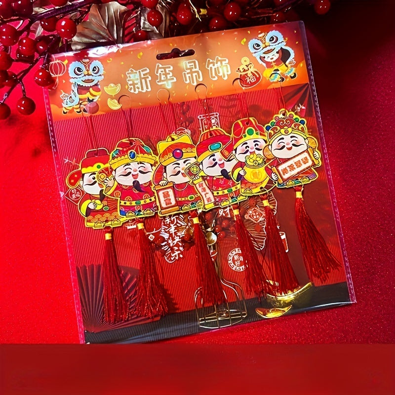 6pcs Dragon Year Lucky Pendant Set Hanging Decorative Supplies