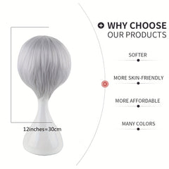 Men's 12inch Anime Costume Wig Roleplay Chemical Fiber Wig