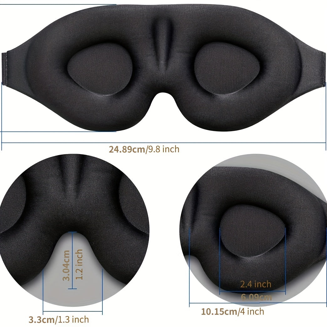 3D Contoured Cup Eye Mask Block Light & Provide Comfort for Yoga Travel Nap