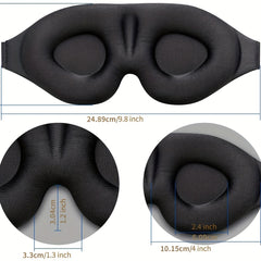 3D Contoured Cup Eye Mask Block Light & Provide Comfort for Yoga Travel Nap