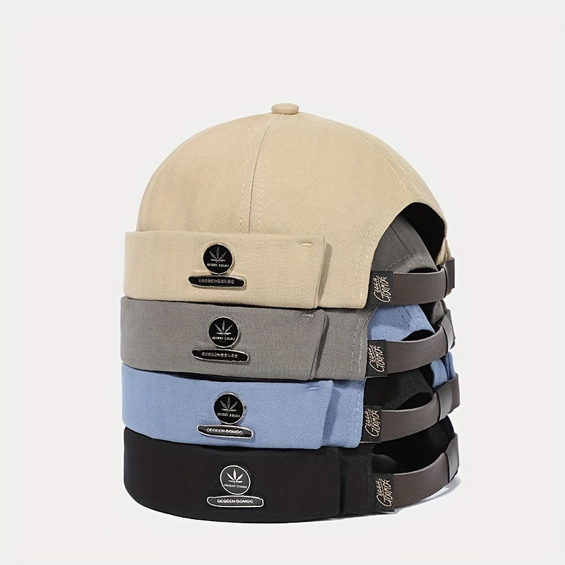Maple Leaf Iron Label Beret Spring Autumn Hat Beanie