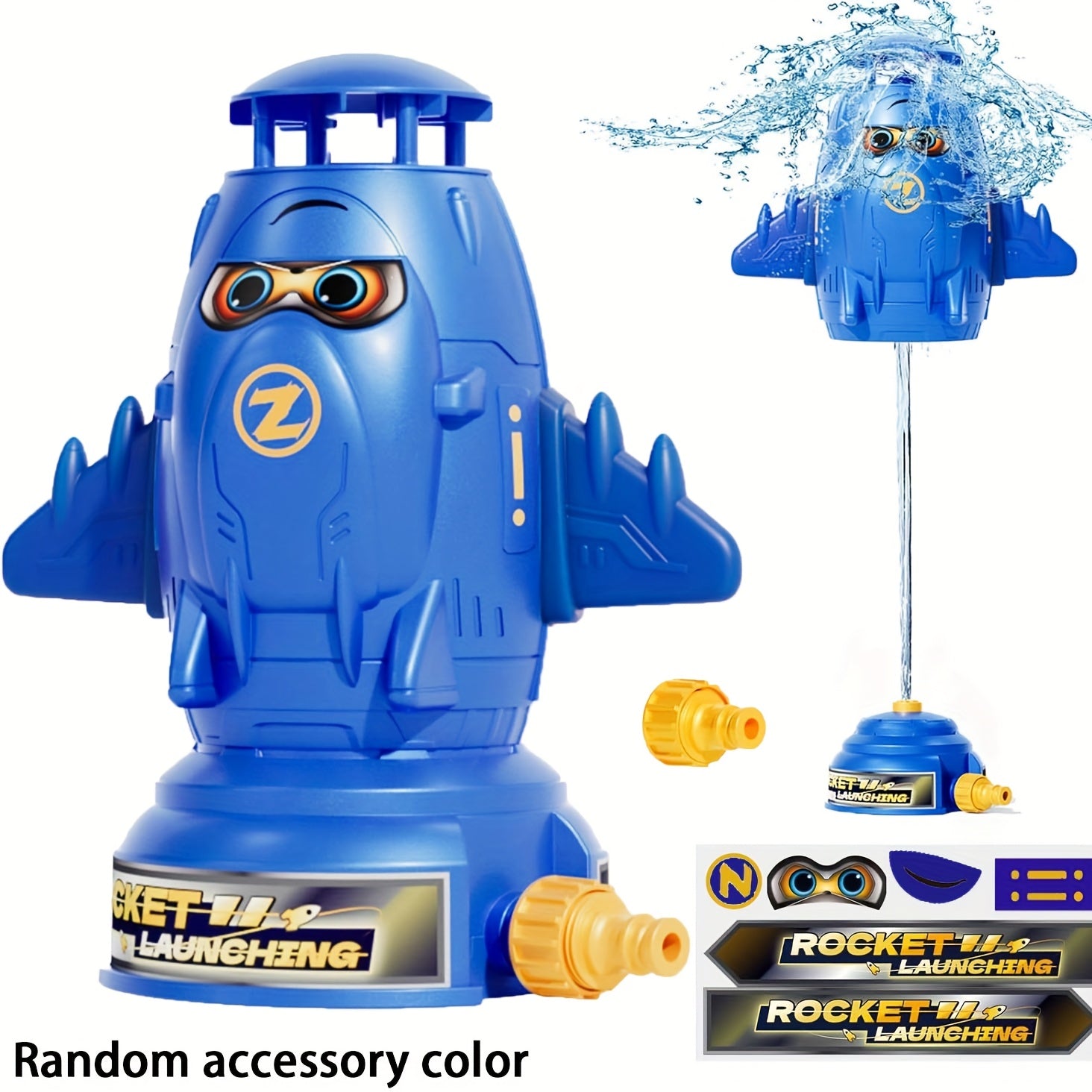 Kids Sprinkler Toy with Adjustable Nozzle Red & Yellow
