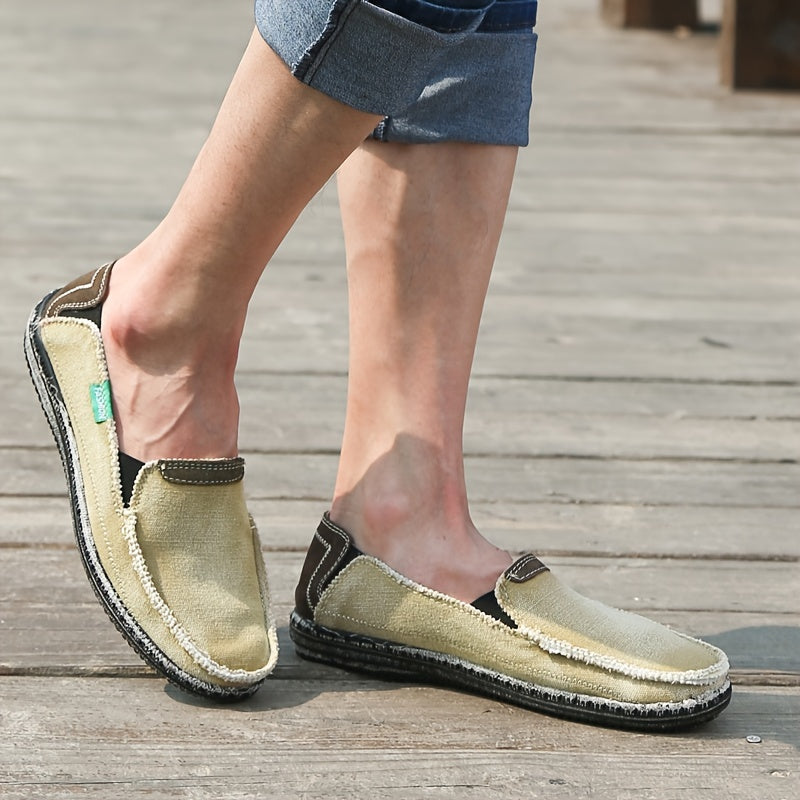 Men's Slip On Shoes Cloth Shoes Deck Shoes Casual Loafers