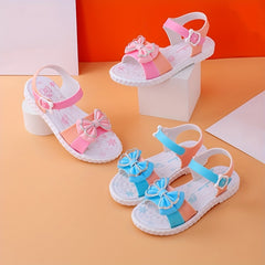 Bowknot Open Toe Sandals For Girls Non slip Breathable Sandals