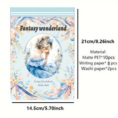 20 Die Cut Retro Character Retro Flower Architecture Stickers Book