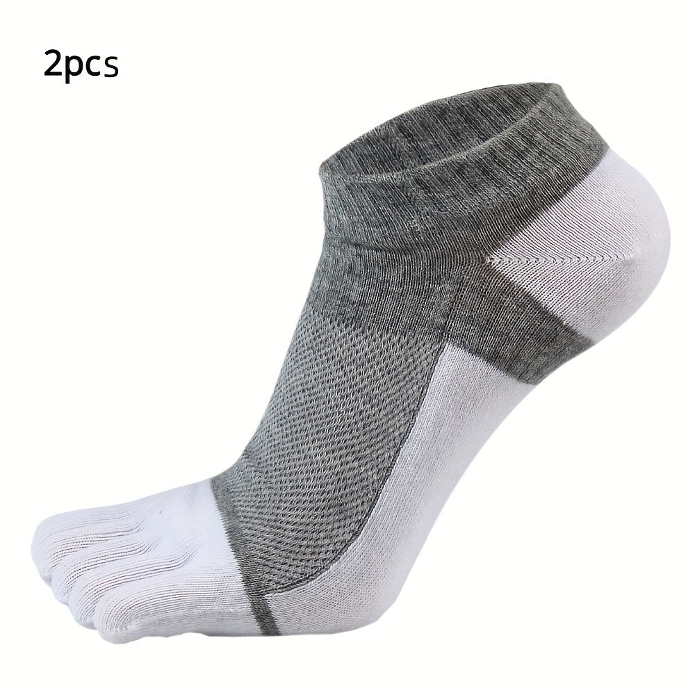 2pcs Five Toes Soft Socks Cotton Summer Thin Socks Sports Short Socks