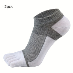2pcs Five Toes Soft Socks Cotton Summer Thin Socks Sports Short Socks