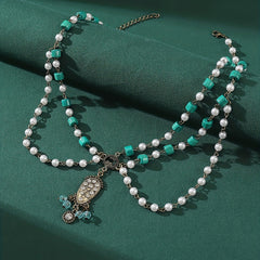 Faux Pearl Beaded Head Chain Vintage Hair Accessories