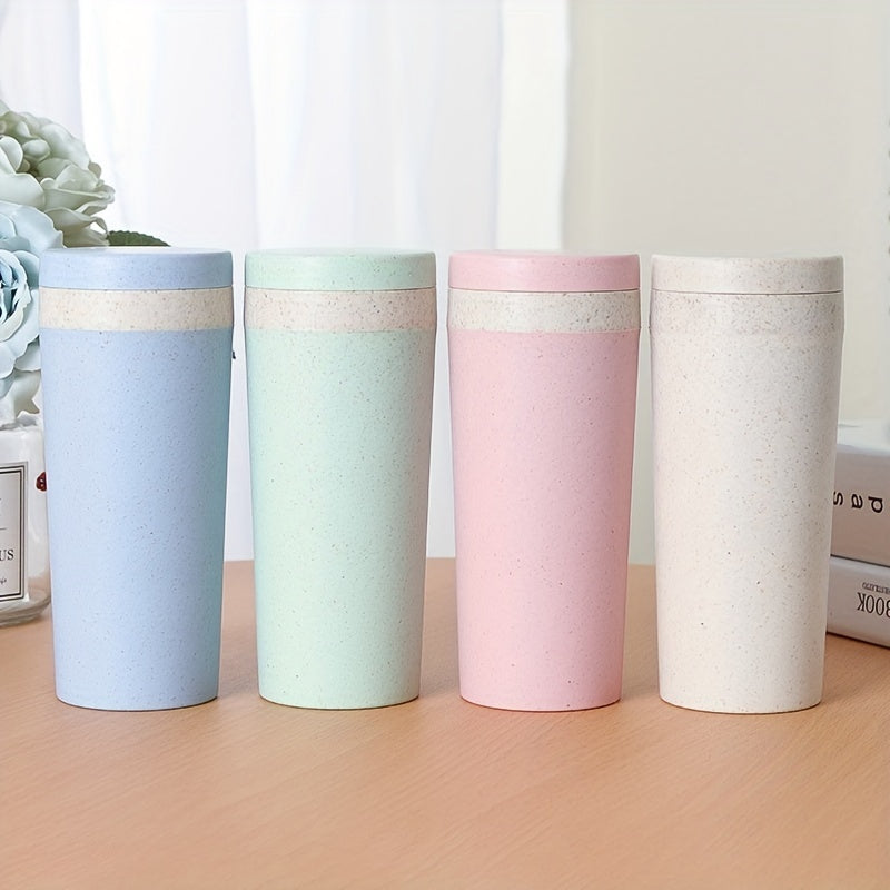 Wheat Straw Tea Cup Portable Water Bottle for Outdoor Travel