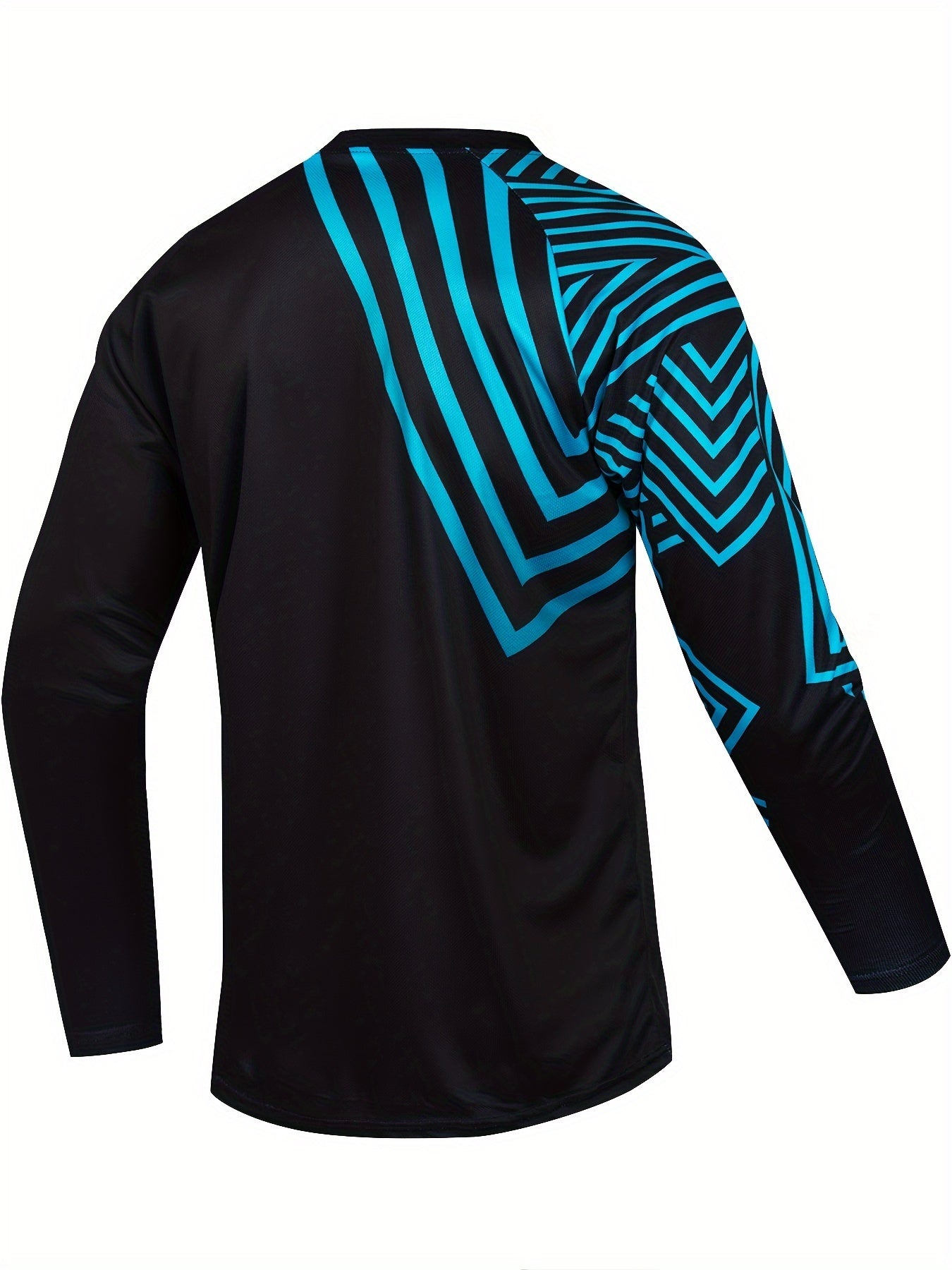 Men's Geometric Pattern V Neck Tee for Fall Spring