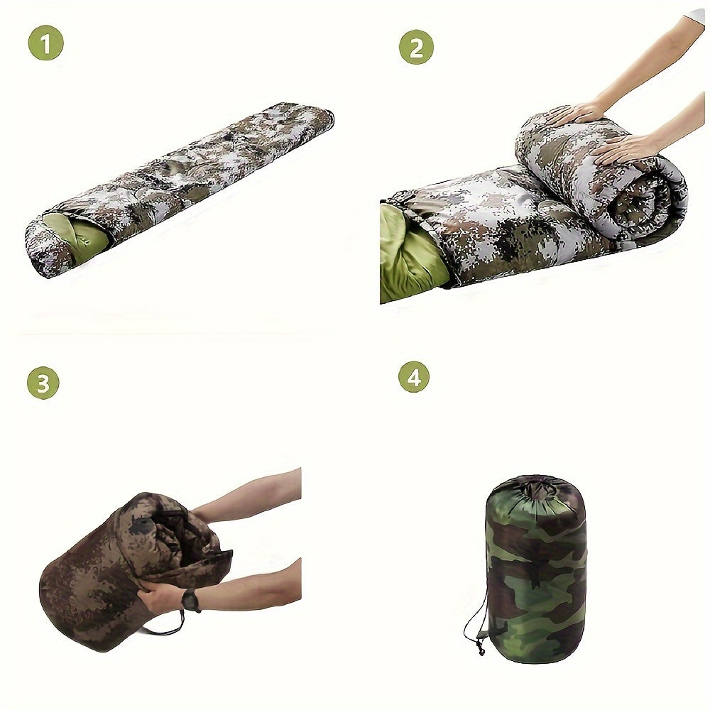 Thick Military Camping Sleeping Bag 3 Season Warm Portable Waterproof