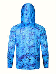 Men's UPF 50 Sun Protection Hoodie With Mask Long Sleeve Quick Dry Tops