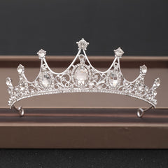 Baroque Rhinestone Crown Crystal Tiara Bridal Party Crown
