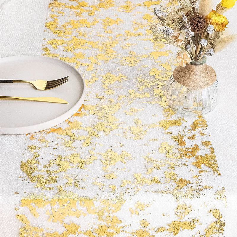Glitter Foil Mesh Table Runner Roll Decorative Dining Table Centerpiece
