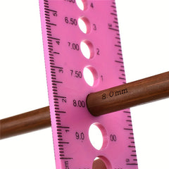 Crochet Knitting Ruler Sweater Needle Gauge ABS Plastic Rulers