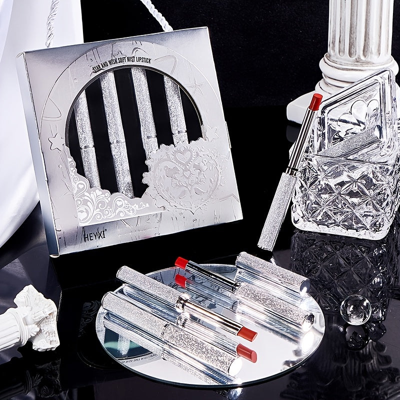 4 Colors Soft Matte Lipstick Set Waterproof Sweat proof