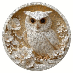 Challenging Owl Embossed Wooden Puzzle - Unique Animal Shape