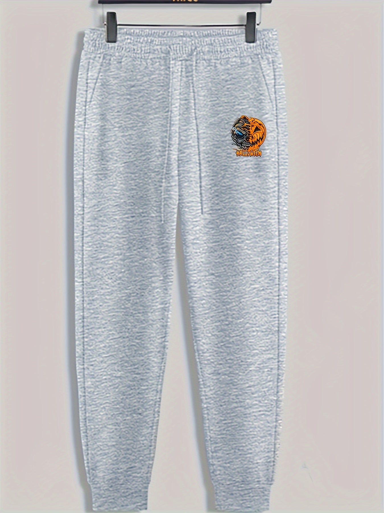 Skull Pattern Men's Drawstring Sweatpants Pocket Casual Comfy Jogger Pants