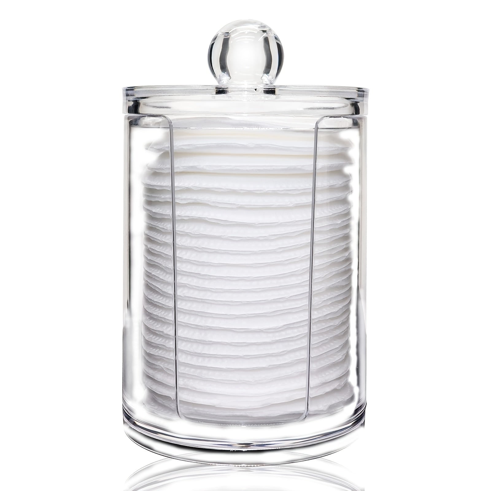 Makeup Pads Storage Rack Acrylic Holder Container with Lid