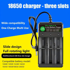 PUJIMAX 3 Slot Smart Lithium Charger