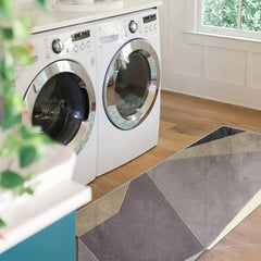 Distressed Woven Area Rug 96x304 Long Non-Slip Carpet