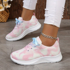Women's Ombre Sneakers Mesh Lace Up Running Trainers