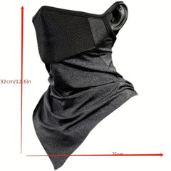 Summer Ice Silk Sun Protection Riding Ear Mask Mesh Breathable Sports Dustproof