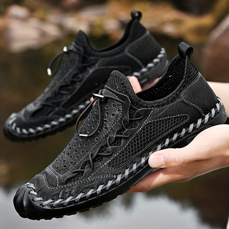 Men's Stitch Detail Sandals Non Slip Outdoor Hiking Trekking Sandals
