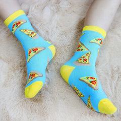 5 Pairs Avocado Pattern Crew Socks for Kids