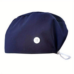 Unisex Solid Scrub Hat Drawstring Work Cap Women Men