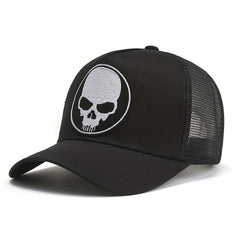 Unisex Cotton High Top Skull Baseball Cap Hip Hop Outdoor Peaked Cap