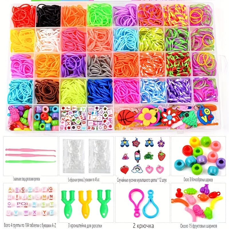40 Grids Rubber Band Toy Knitting Bracelet Making Machine
