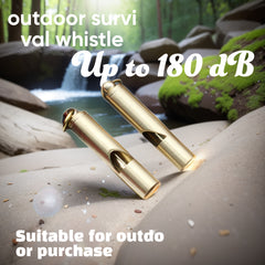 2pcs Outdoor Survival Brass Whistle Key Chain Pendant