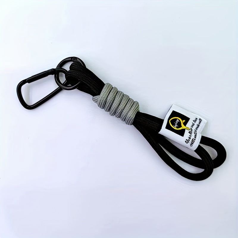 Nylon Braided Rope Keychain Metal Buckle Outdoor Camping Hiking