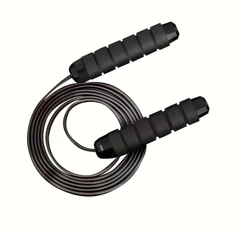 Adjustable Steel Skipping Rope With Foam Handles For Home Workouts