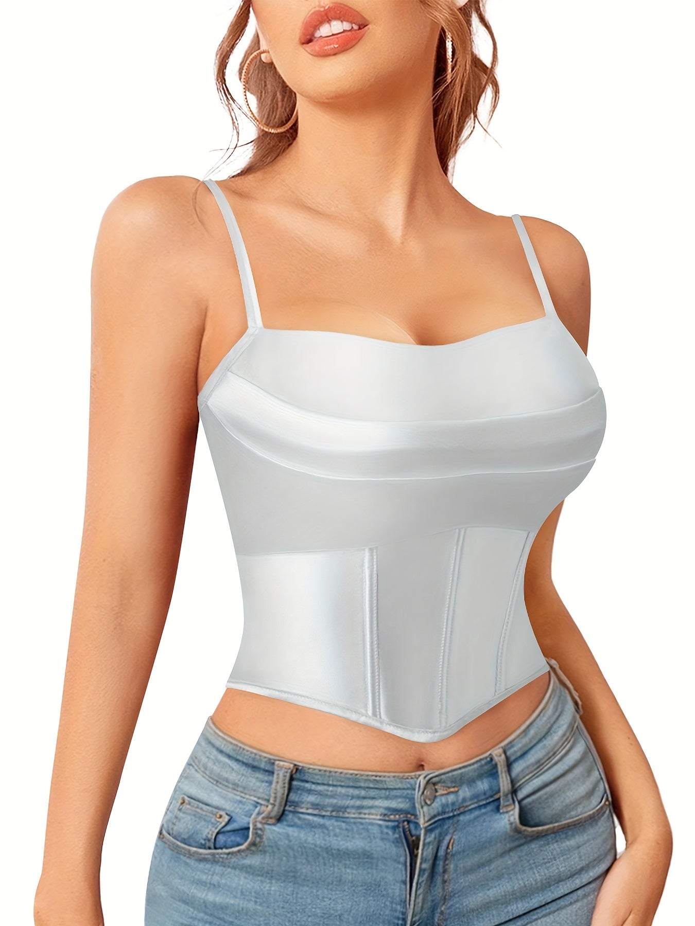 Satin Cami Corset Bustier Body Shaper