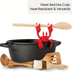 Red Crab Utensil Rest Heat Resistant Spoon Holder