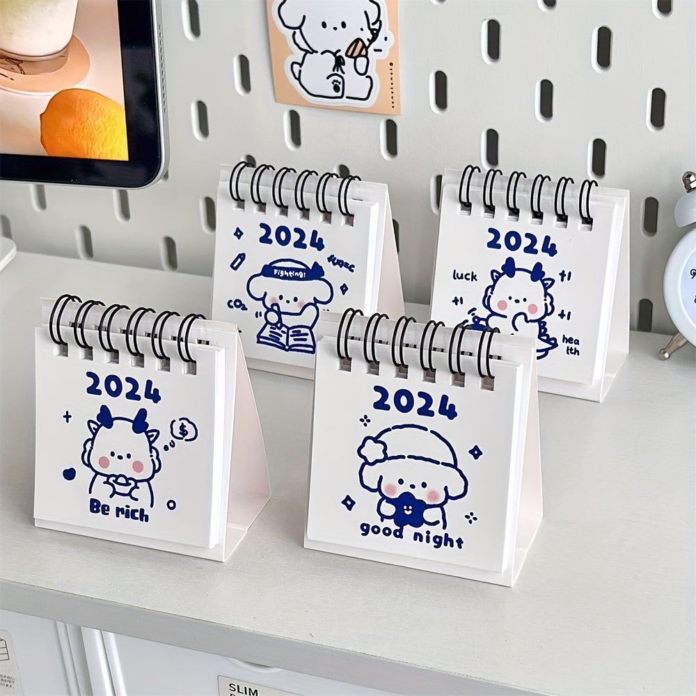 Cartoon Mini Desk Calendar Student Clock Desktop Decoration