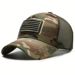 American Flag Camouflage Embroidered Baseball Cap Men's Outdoor Hat