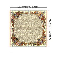 Silk Square Printed Scarf Turban Satin Shawl Ladies Accessories
