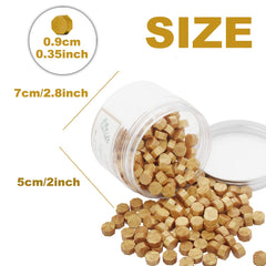200pcs Golden Sealing Wax Beads for Wax Seal Stamp Cards Envelopes