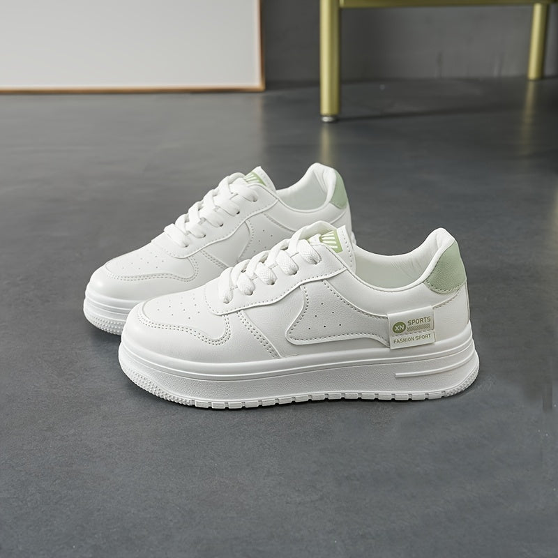 Women's Lace-Up Non-Slip Skate Shoes with Thick Sole
