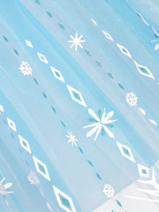Girls Sequin Snowflake Princess Dress Set