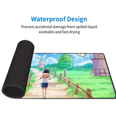 Green Grassland Mouse Pad Soft Anti Slip Desktop Mat for Gaming Office Laptop