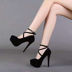 Sexy Stiletto Heels Cross Strap Nightclub Pumps