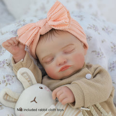 Realistic 18" Reborn Youngsters Girl Doll Hand Painted Hair Tan Outfit