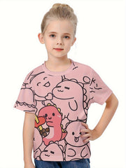 Kids 3D Dino Graphic Short Sleeve T-Shirt