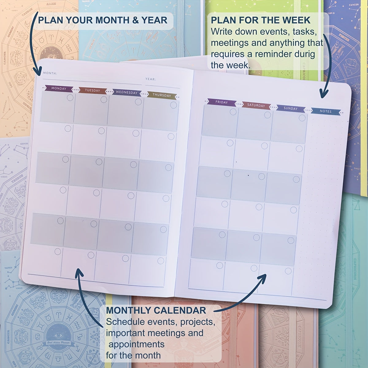 Agenda Daily Planner & Calendar - Achieve Your Goals & Live Healthier Life